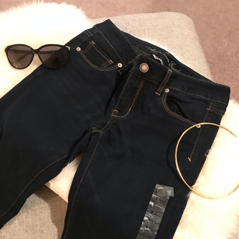 American Eagle Dark Denim Straight Leg Jeans